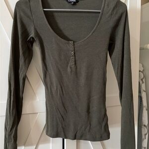 George Women's Khaki Long Sleeve Top